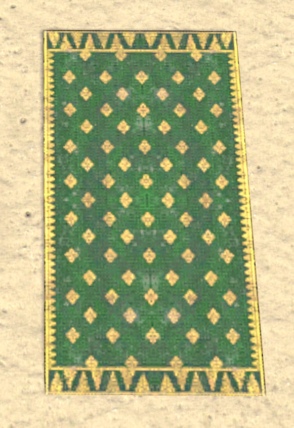 ESO Fashion Elsweyr Carpet, GoldEmerald (Elder Scrolls Online)