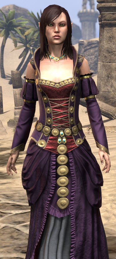 ESO Fashion | High-Collared Coin Ball Gown (Elder Scrolls Online)