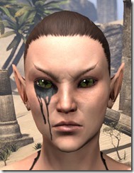 Black Bleeding Right Eye - Female Front Black Bleeding Right Eye - Female Front