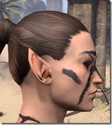 Black Cross, Cheek Diagonals - Female Side Black Cross, Cheek Diagonals - Female Side