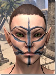 Blue Ballista Face - Female Front Blue Ballista Face - Female Front