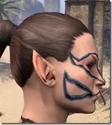 Blue Ballista Face - Female Side Blue Ballista Face - Female Side
