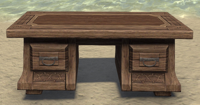 ESO Fashion | Breton Desk, Knotwork (Elder Scrolls Online)