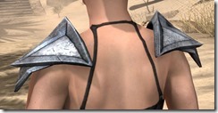 High Elf Steel Pauldrons - Female Rear