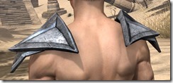 High Elf Steel Pauldrons - Male Rear