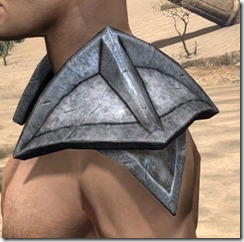 High Elf Steel Pauldrons - Male Side