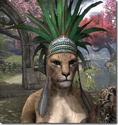 Xanmeer Doyen's Feather Tiara - Khajiit Front