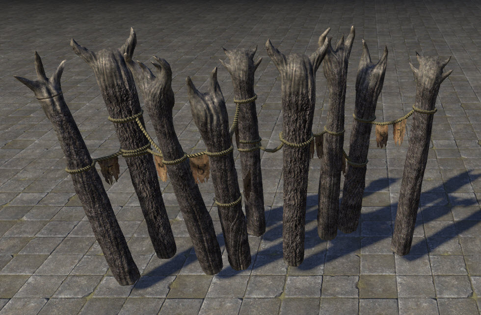 ESO Fashion Ashlander Fence, Totems (Elder Scrolls Online)