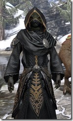 Black Hand Robe Argonian Male Close Front