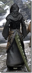 Black Hand Robe Argonian Male Rear