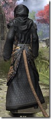 Black Hand Robe Khajiit Female Rear