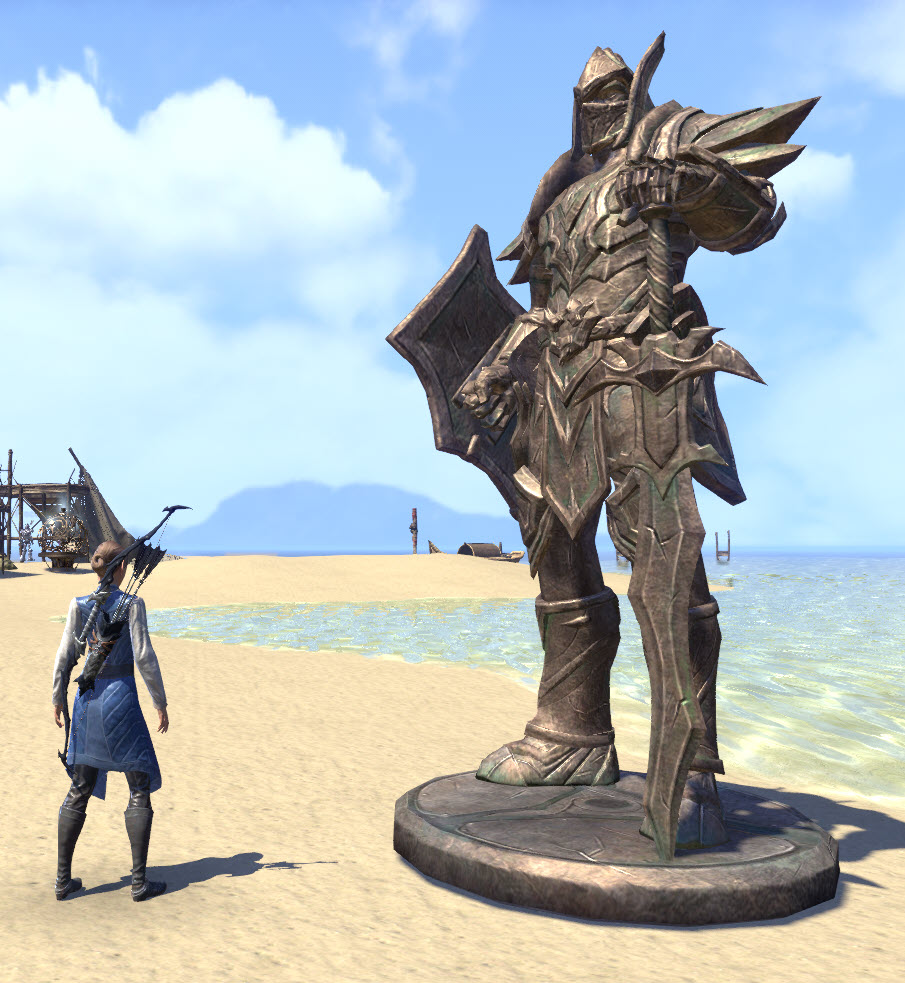 ESO Fashion Dark Elf Statue, Knight (Elder Scrolls Online)