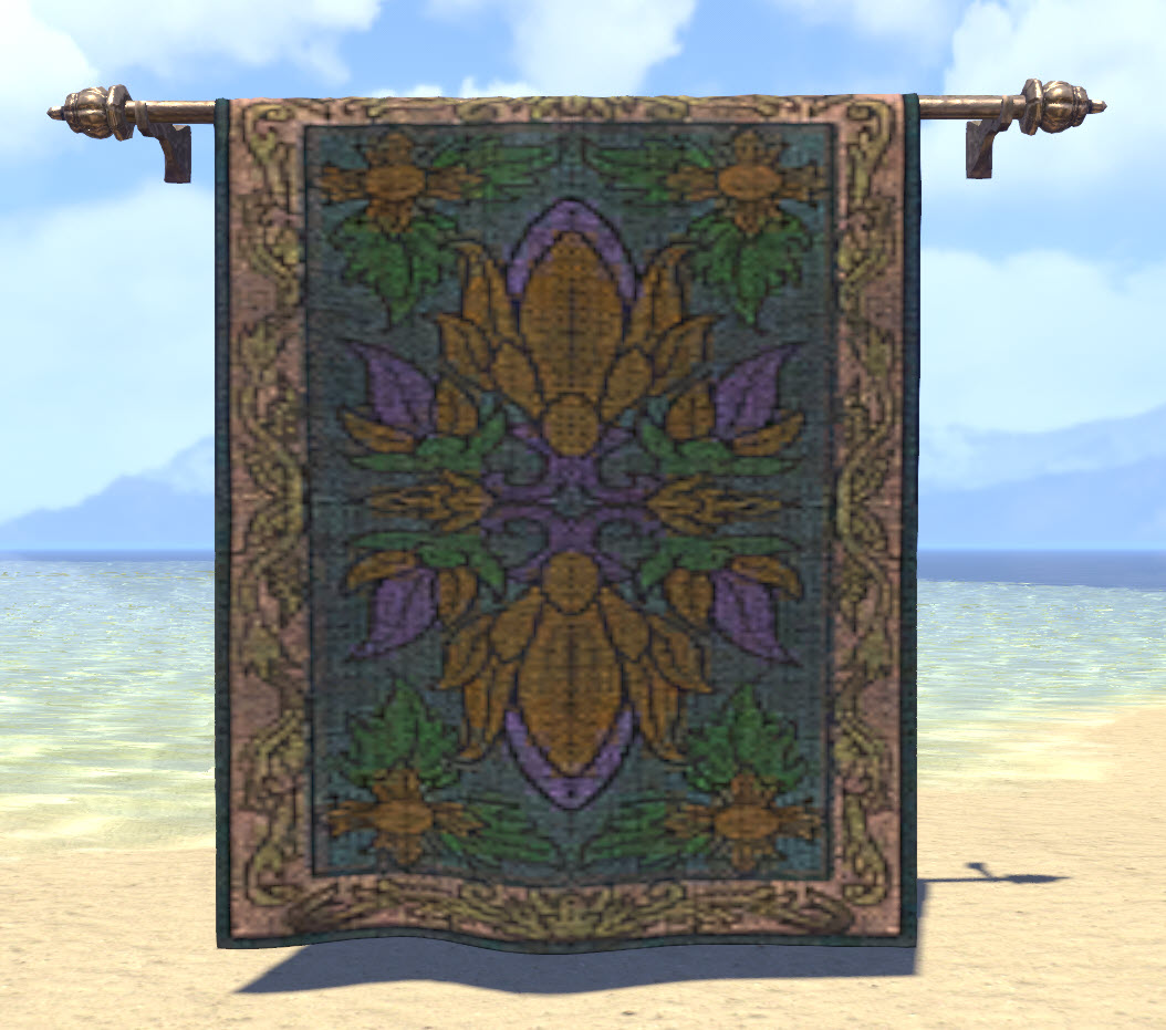 ESO Fashion Elsweyr Tapestry, Water Flowers (Elder Scrolls Online)