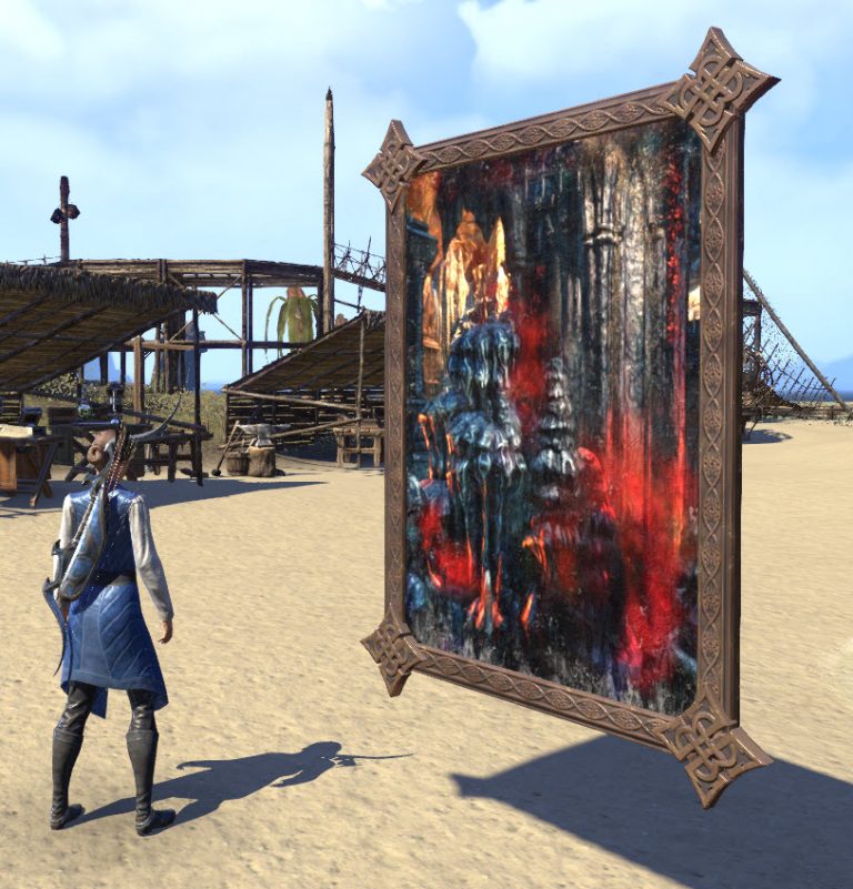 ESO Fashion Red Mist Blooming Painting, Brass (Elder Scrolls Online)