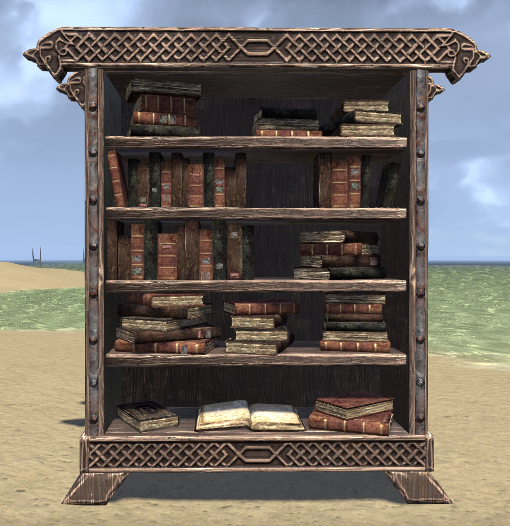 ESO Fashion | Solitude Bookcase, Noble Filled (Elder Scrolls Online)