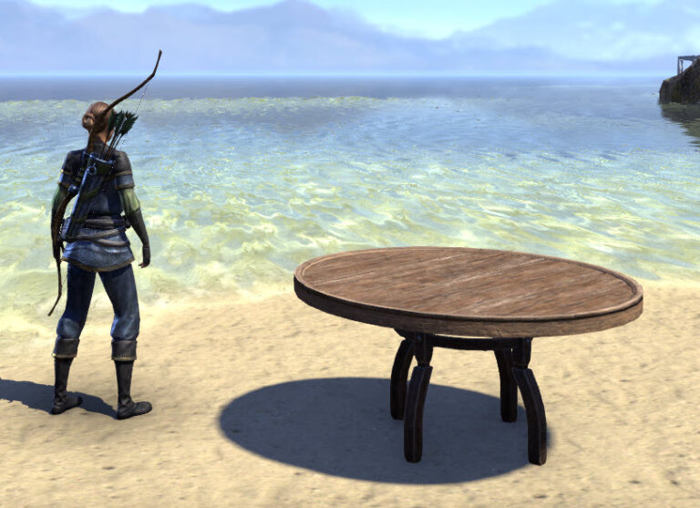 ESO Fashion | Leyawiin Table, Sturdy Round (Elder Scrolls Online)