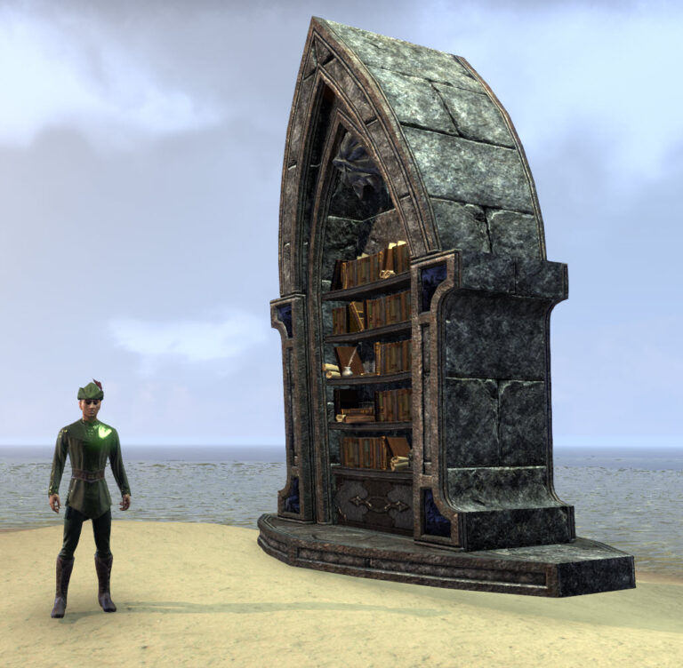 ESO Fashion Mausoleum Bookcase, Filled (Elder Scrolls Online)
