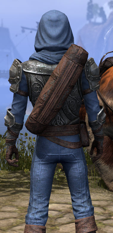 ESO Fashion High Rock Spellsword Elder Scrolls Online   High Rock Spellsword Male Shirt Close Rear 