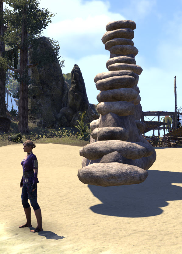 ESO Fashion Druidic Fence, Stone End (Elder Scrolls Online)